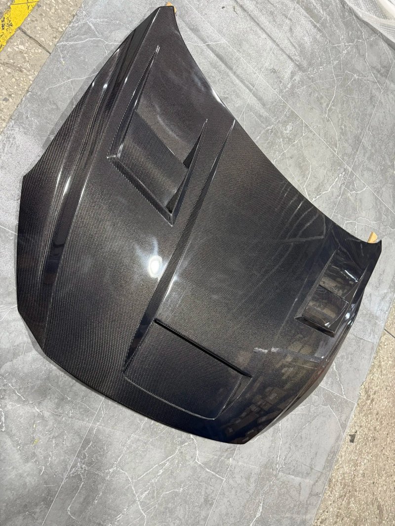 For 2014-2019  3 Axela Carbon Fiber Hood New Black Matt Repair Replace Engine Cover